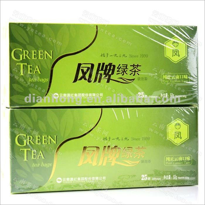 easy to take individual packed Yunnan green tea bag