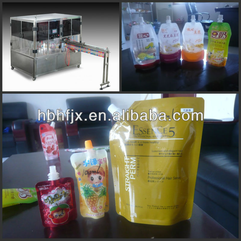 Coconut Water/ Coconut drink in plastic special shape preformed bag/sachet filling and sealing machine