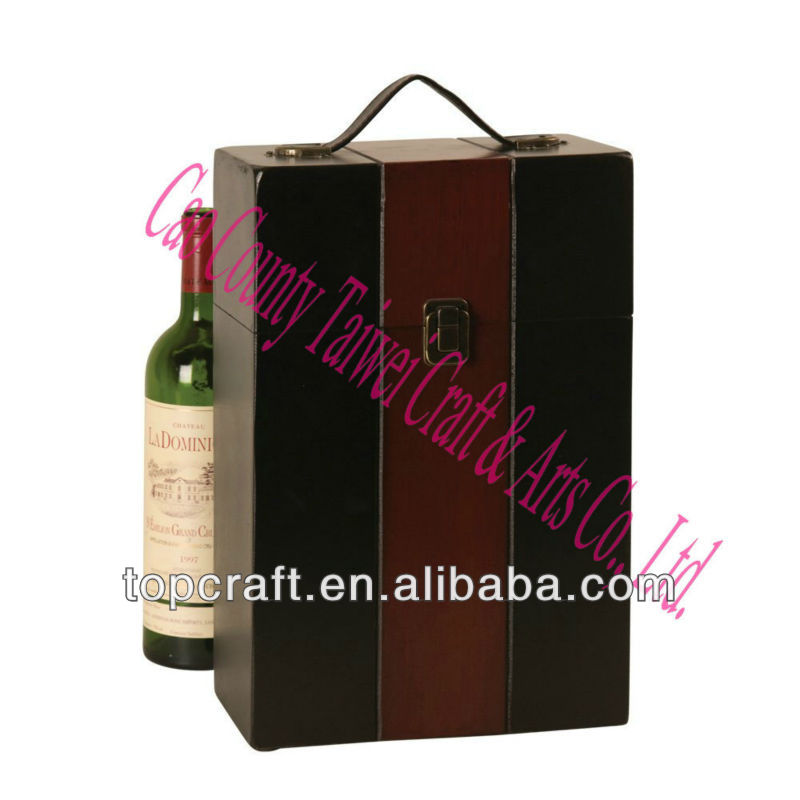 Wooden Wine or Champagne Box Acrylic Lid 1x bottle