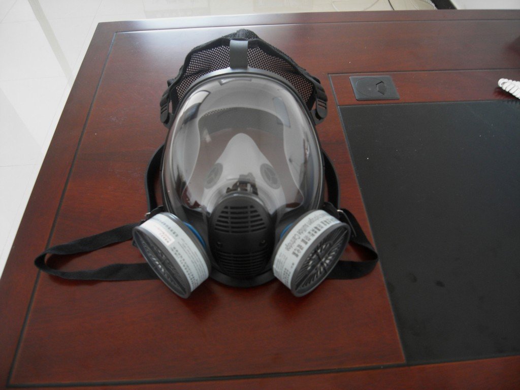 ce認証取得率100％silicomeフルフェイス呼吸器、 空気呼吸器のための安全性マスク、 化学ガスマスクフェイスシールド問屋・仕入れ・卸・卸売り