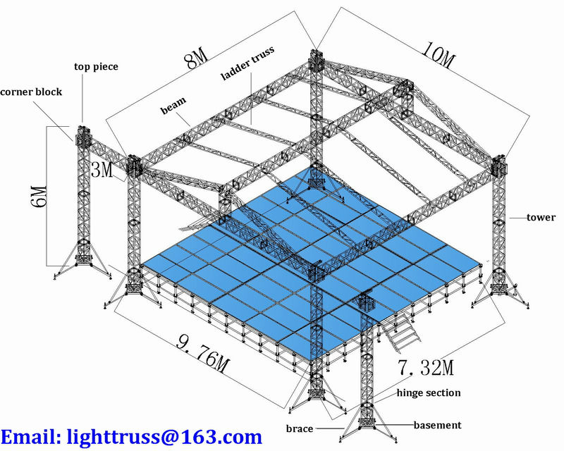 照明トラスステージのトラスシステムの大規模なイベントのためのdjのトラス仕入れ・メーカー・工場
