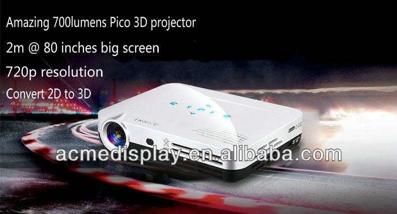 Mirco2d3dプロジェクターdlpledを変換するために映画で3d驚くべき表示効果proyectorコントラスト比5000:1ビーマー問屋・仕入れ・卸・卸売り
