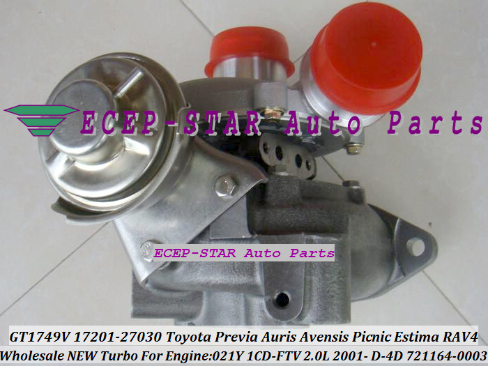 GT1749V 721164-0003 17201-27030 Turbo Turbocharger For TOYOTA RAV4 Previa Auris Avensis Picnic Estima 2001- 021Y 1CD-FTV 2.0L (4)
