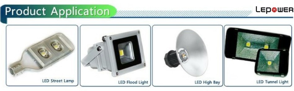 高効率bridgeluxledチップ150wled投光照明のための、 高い発光効率100-120lm/w