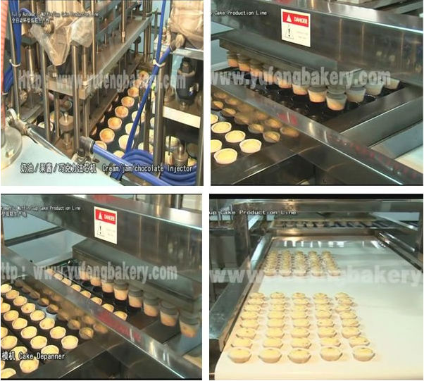 YUFENG Full Automatic Bear Cake, Muffin, Cupcake, Cake Machine Production Line