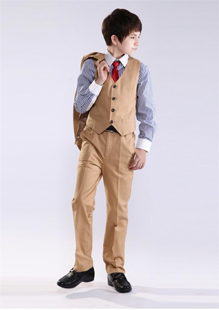 ファッションブティックスタイル3個男の子のためのスーツ( coats+vest+pants)問屋・仕入れ・卸・卸売り