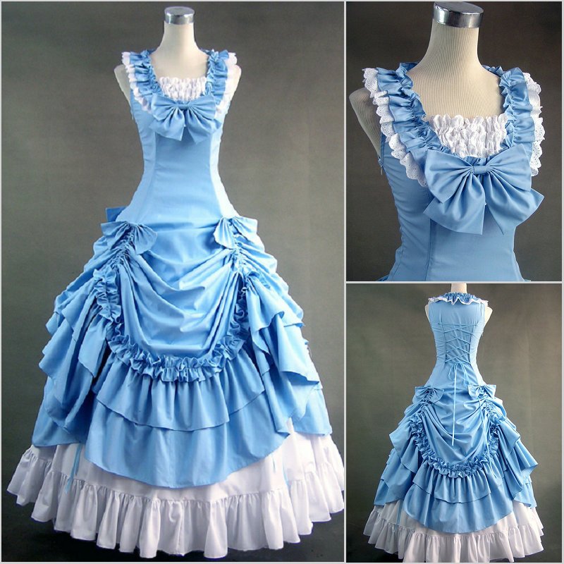 Blue Victorian Dresses