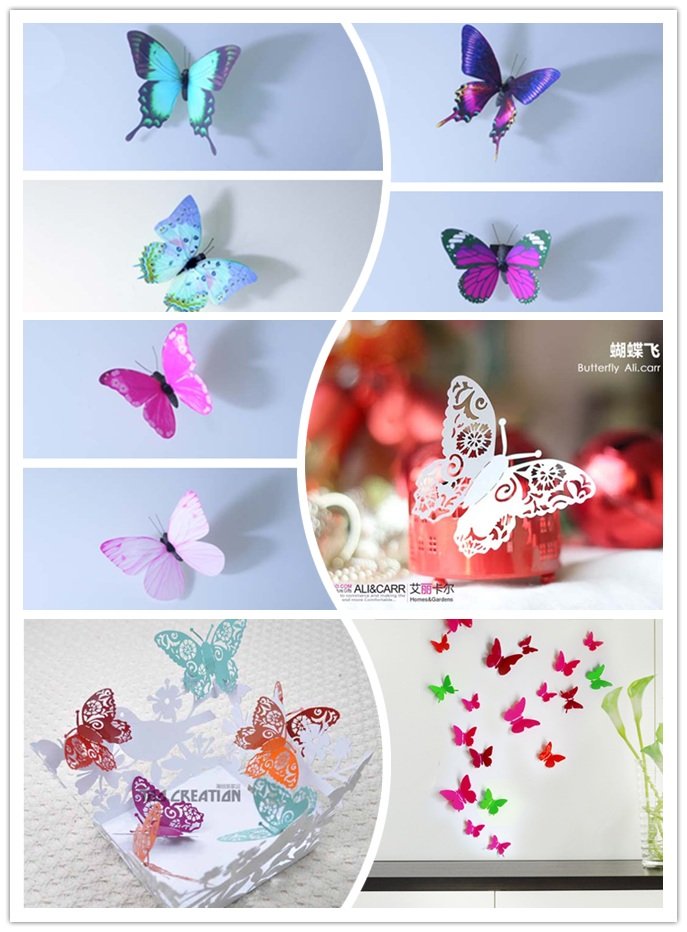 Aliexpress.com : Buy 12pcs 3D Wall Sticker Butterfly Home Decor ...