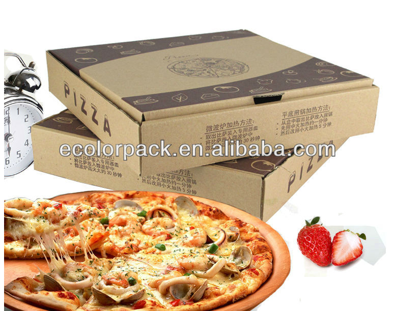 Pass ISO9001:2008, SGS, FDA certificate A grade food paper custom cheap pizza boxes wholesale