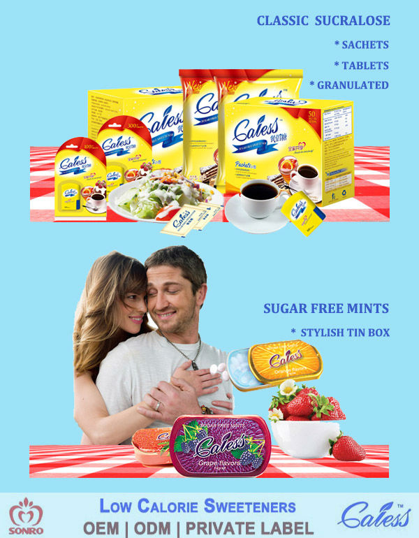 Zero calorie sugar stevia natural sugar sachet