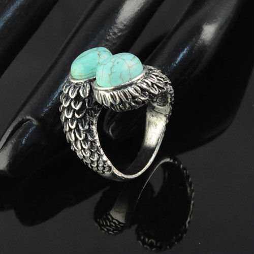 free shipping turquoise wedding rings European style bright color2011