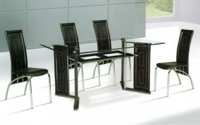 Moderno comedor de cristal juegos de comedor sets para sala ...