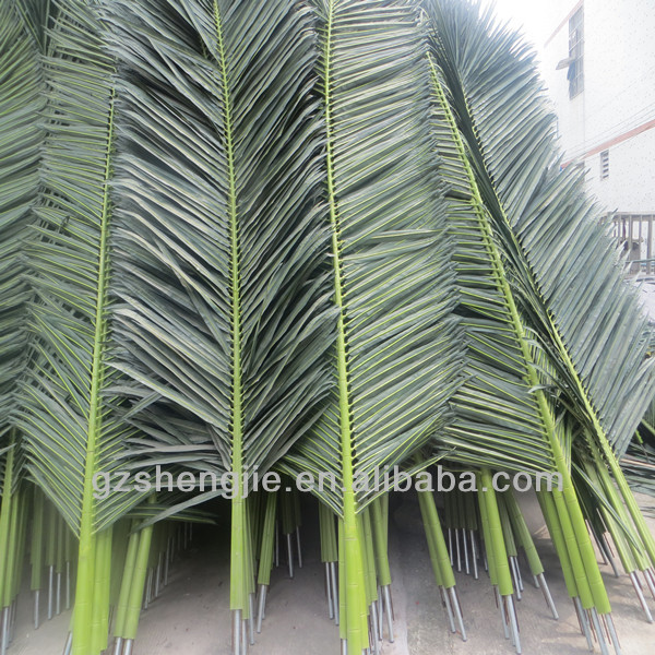 China leaf making artificial palm tree leave water&fire proof leaf sythetic