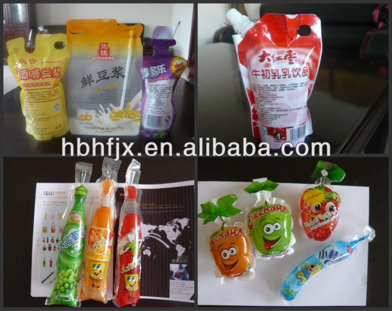 Coconut flavour water bag filling packing machine for doypack or spout pouch with cap