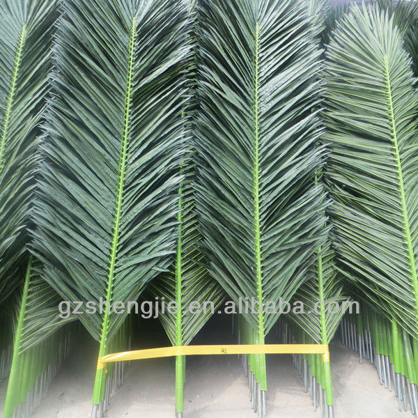 China leaf making artificial palm tree leave water&fire proof leaf sythetic
