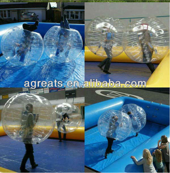 Transparent PVC, TPU bubble football, bumper balls for sale G7009