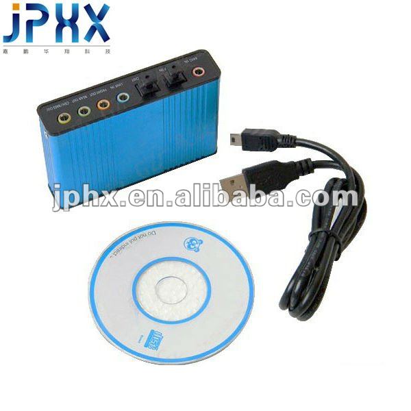 USB 2.0 External 7.1CH Optical recording 3D Sound Card driver - Blue ...