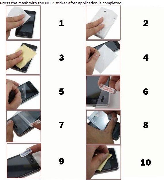 12pcs= 6x (Front+Back) Screen Protector Cover Film for Apple iPhone 4 4G 4S