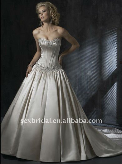 2011 newest style customized Grand Cathedral Train wedding dresses DC0080