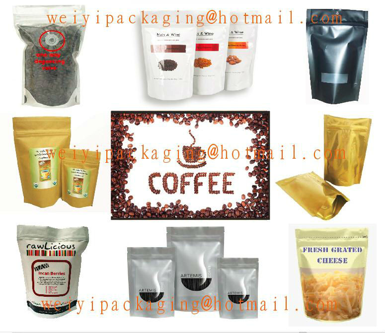 Stand up pouches with zipper for food packaging / standing up pouch/resealable stand up pouch