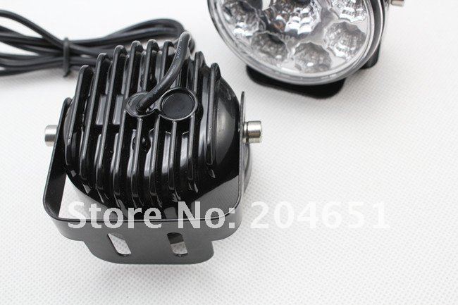 Wholesale High quality 18 LED Daytime Running Light with on/off switch E4 Aluminum housing DRL LED car fog lights(01010176)