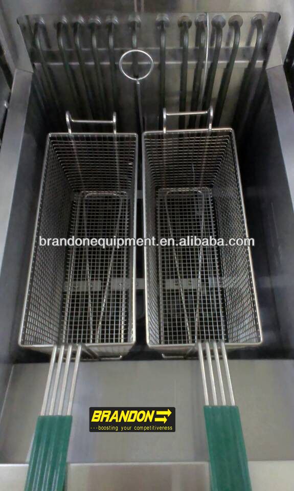 Brandon deep fat electrical fryer with latch lock ball-type drain valve