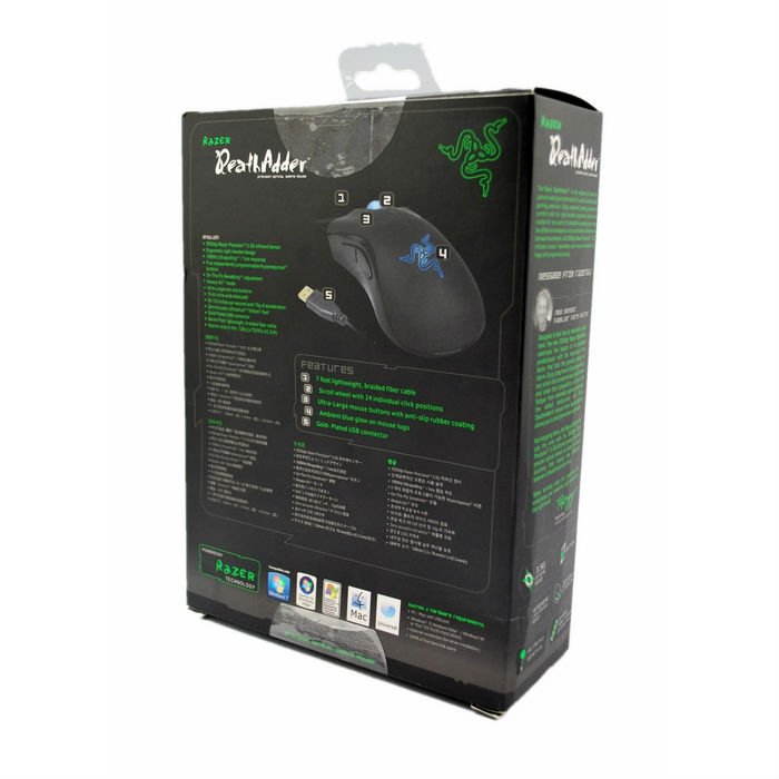 Razer Death Adder Precision Optical Gaming Mouse, LED Razer mouse,3500DPI