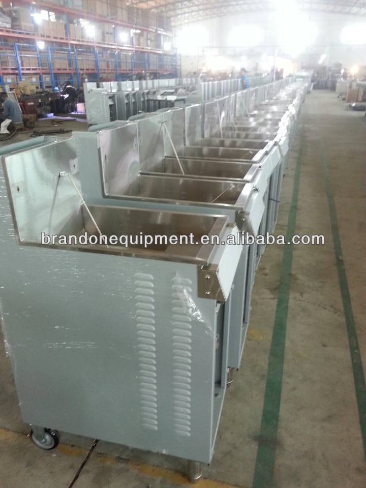 High quality snake fryer deep fat gas fryer with drain oil extension pipe