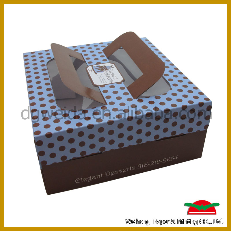 customized paper wedding cake box wholesale,cake box with handle