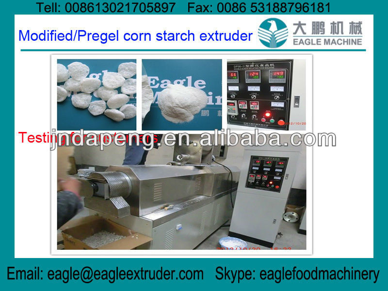 Pregelatinized modified potato/wheat/corn starches flours making extruders machines for oil well drilling and chemicals