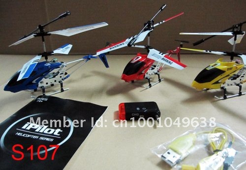 promotion 1 Pieces/Lot new style 3 color choice Syma i-Copter with Gyro 3.5CH RC i Helicopter iPhone/iPad Control