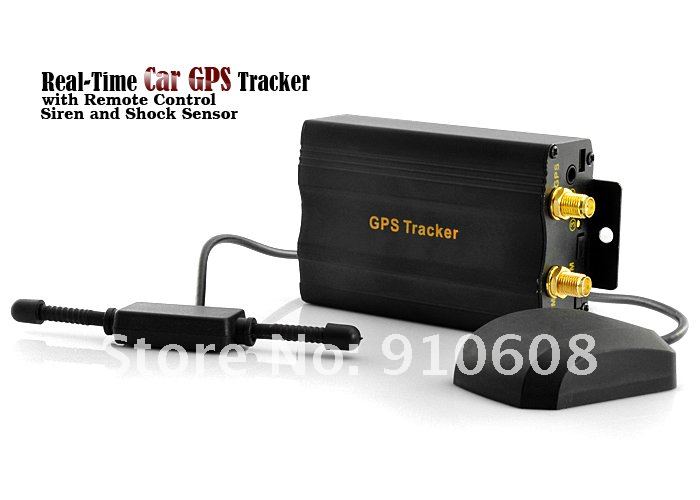Free shipping TK103B Car GPS tracker+ Remote Control Quadband Car Alarm Free Spanish Portuguese PC GPS tracking system