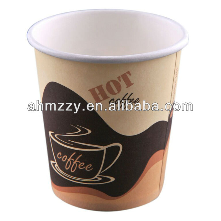 Easy to store Printed disposable paper coffee cups