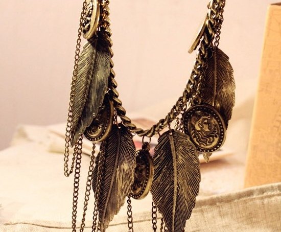 Wholesale (mix order)Min order is $15,Head Leaves Tassel Vintage chunky Necklace,Native American Styles Necklaces Free shipping!