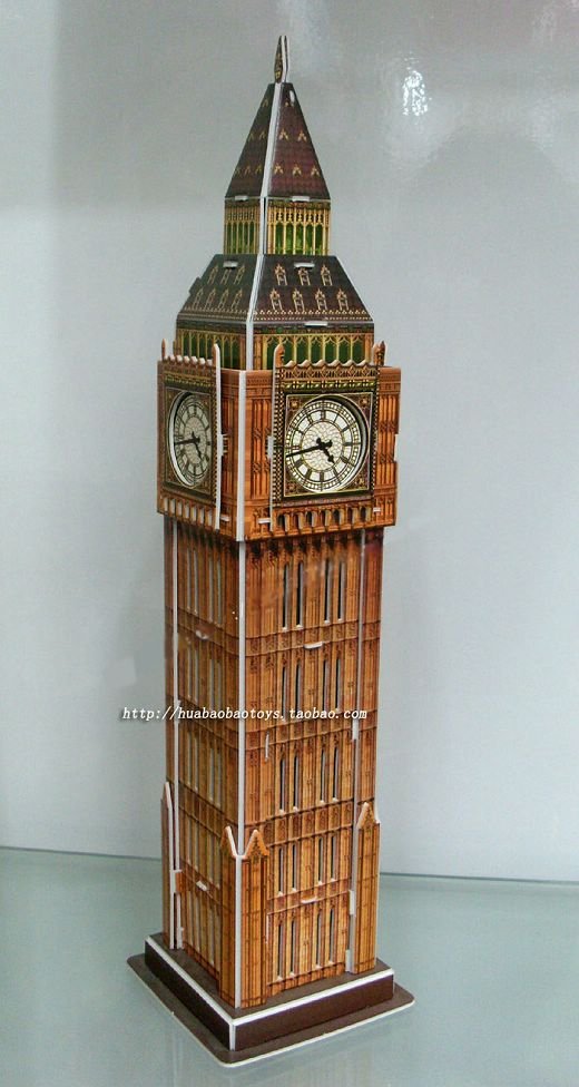 Free Shipping three-dimensional puzzle 3D building models,Big Ben , London , UK