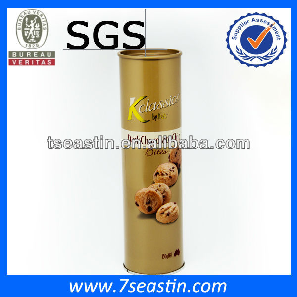 high quality empty tin dark chocolate cookies box