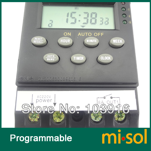 MISOL Multi-circuit (3 output) 220V Timer Switch Timer Controller