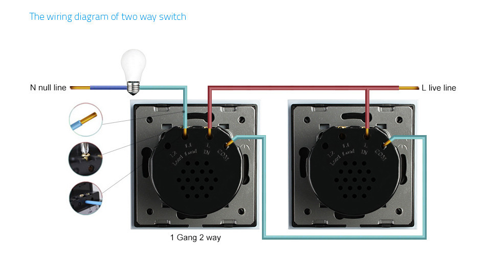 1 way touch switch схема подключения