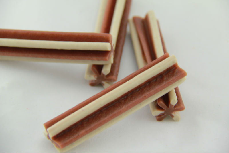 brands of chewing gum(two-tone straight hexagonal natural dog chewing bone)