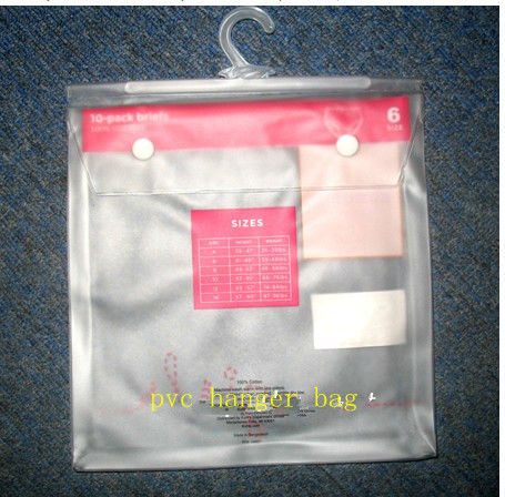 ファッションピンクポリ塩化ビニール袋ハンガー付きフル印刷でアパレルの包装のために問屋・仕入れ・卸・卸売り