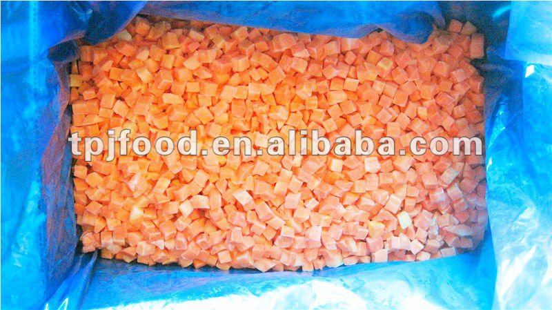 IQF carrot dices (frozen carrot dices) with FDA certification