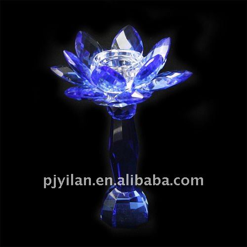 クリアクリスタル蓮燭台カラークリスタル蓮蓮燭台フラワーティーライトホルダー問屋・仕入れ・卸・卸売り