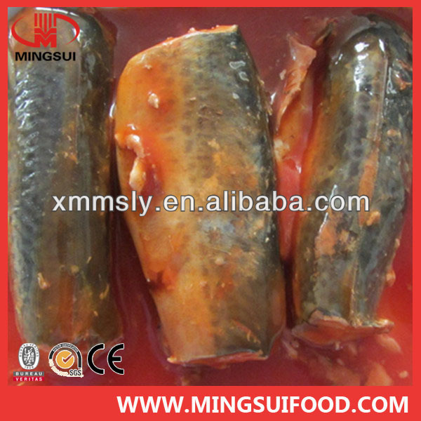 Canned Mackerel In Brine/Canned Mackerel In Oil/425G Canned Mackerel In Tomato Past