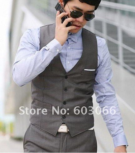 Hot Sale High Fashion Men\'s Suit vest /Stylish Casual Slim Fit suit vests/Men\'s vest/Men\'sBlazers M-XXXL MT0517-1