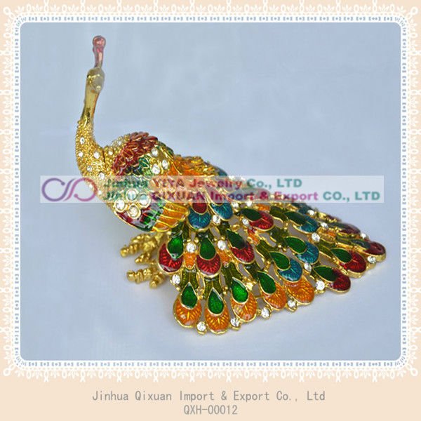 Brand New Exquisite Metal Craft Peacock Jewelry Model/Great Gifts for 