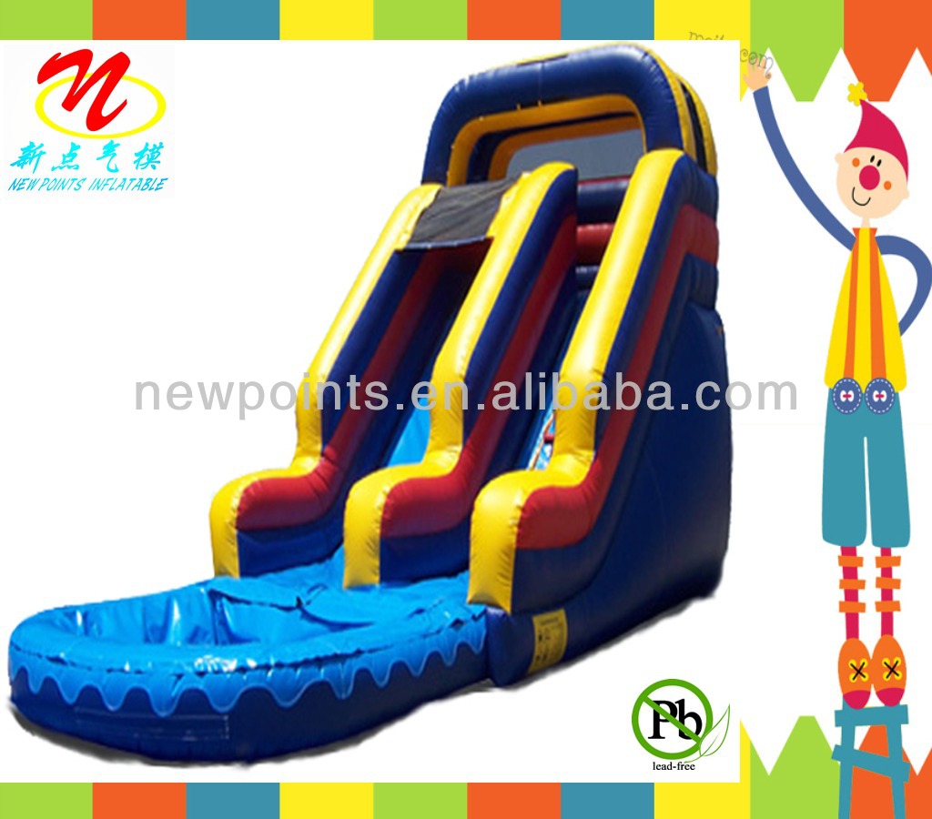 2014 china coconut trees inflatable water slide for hot summer