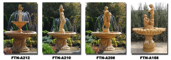 庭の装飾FTNN-D002のためのフーナンの白い大理石の噴水問屋・仕入れ・卸・卸売り
