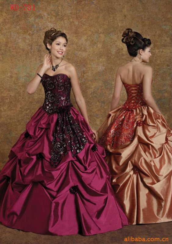 2011 pink christmas wedding gown 1 Custom made sizecolor 2 High Quality