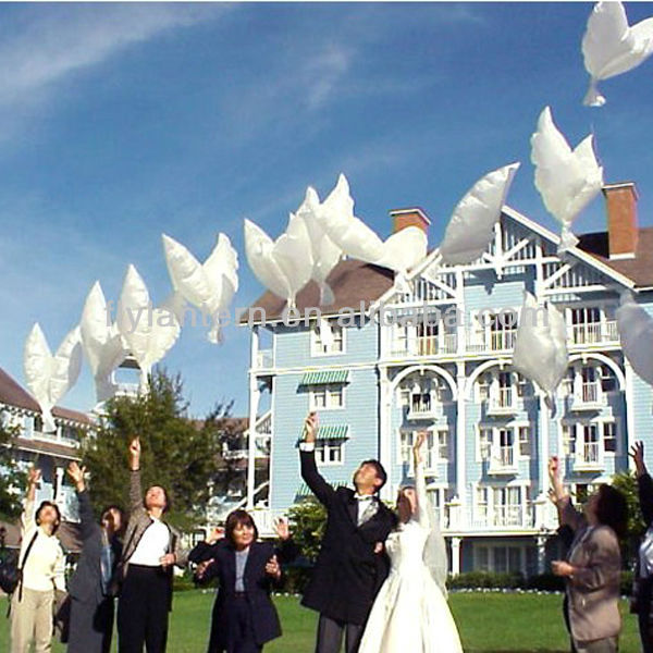 Yiwu 100% biodegradable white Dove Balloons for wedding decoration