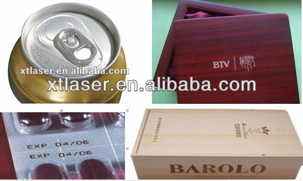 CO2 RF laser marking machine for red wine packaging